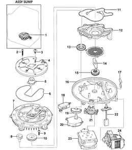 Part Location Diagram of DD97-00133A Samsung Filter Mesh Assembly