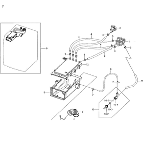 Housing-Drawer Diagram and Parts List for WF42H5200AW A2-01 Samsung Washer
