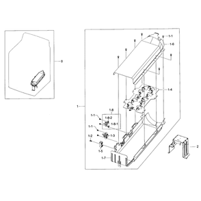 Duct Heater Diagram and Parts List for DV40J3000EW A2-0000 Samsung Dryer