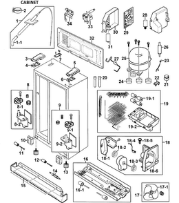 Part Location Diagram of DA97-05975B Samsung Assembly COVER-COMP;A-TOP(06