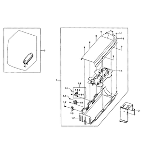 Heater Assembly Diagram and Parts List for DV400EWHDWR AA-01 Samsung Dryer
