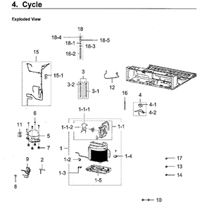 Cycle Diagram and Parts List for RF28K9580SG AA-01 Samsung Refrigerator