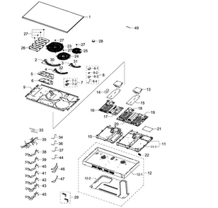 Part Location Diagram of DG96-00505A Samsung Main Wire Harness Assembly