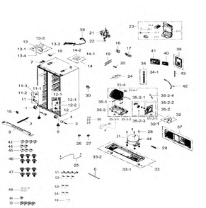 Part Location Diagram of DA63-05559F Samsung Hinge Cover Left/Upper