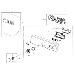 Part Location Diagram of DC97-17292A Samsung Encoder Knob Assembly