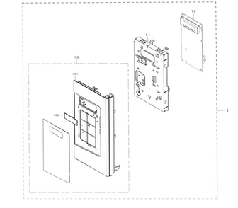 Part Location Diagram of DE64-02449A Samsung Control panel