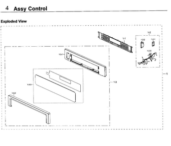 Control Asy Diagram and Parts List for NV51K6650SS AA-0000 Samsung Wall Oven