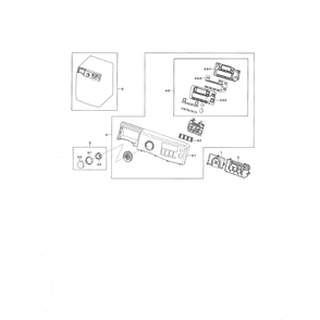 Control Panel Diagram and Parts List for WF461ABP XAA-01 Samsung Washer