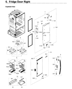 Fridge Door R Diagram and Parts List for RF28HDEDPBC AA-0007 Samsung Refrigerator
