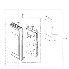 Control Pane Diagram and Parts List for ME21H706MQS AA-01 Samsung Microwave