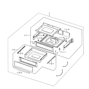 Drawer Assembly Diagram and Parts List for NE597R0ABSR AA-01 Samsung Range