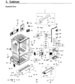 Cabinet Diagram and Parts List for RF28HFEDBWW AA-0011 Samsung Refrigerator