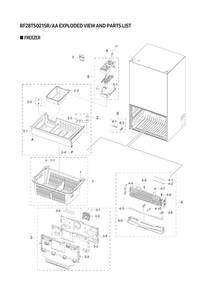 Freezer Parts Diagram and Parts List for RF28T5021SR AA-01 Samsung Refrigerator