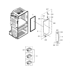 Fridge Door R Diagram and Parts List for RF4289HARS XAA-03 Samsung Refrigerator