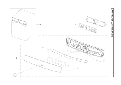 Part Location Diagram of DC97-22518C Samsung ASSY S.PANEL CONTROL;DV8600A,DVE(G)50A86