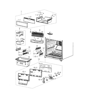 Freezer Diagram and Parts List for RB217ABPN XAA-0000 Samsung Refrigerator
