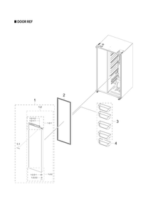 Part Location Diagram of DA82-02807B Samsung Door Assembly