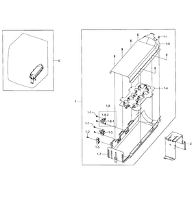 Duct Heater Diagram and Parts List for DV457EVGSWR AA-0000 Samsung Dryer