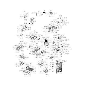 Fridge Diagram and Parts List for RFG237AAWP XAA-04 Samsung Refrigerator