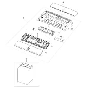 Control Panel Diagram and Parts List for DV50K8600EW A3-01 Samsung Dryer