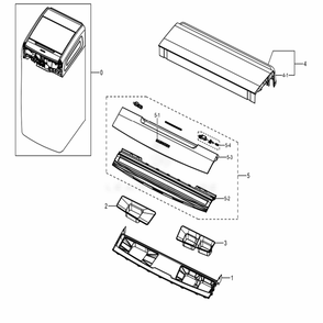 Part Location Diagram of DC64-03494B Samsung DOOR LID T.C-LOW;WV60M9900AW,ABS,T2.5,HB