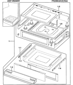 Part Location Diagram of DG97-00089B Samsung Assembly HANDLE-DRAWER;FTQ38