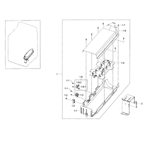 Duct Heater Diagram and Parts List for DV456ETHDSU AA-0000 Samsung Dryer