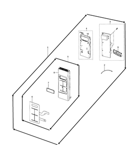 Part Location Diagram of DE64-02525B Samsung Control panel