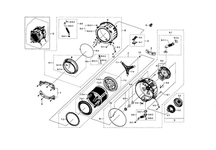 Part Location Diagram of DC67-00465A Samsung Hose Filter Tub