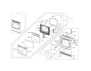 Part Location Diagram of DC61-03136A Samsung Door hinge