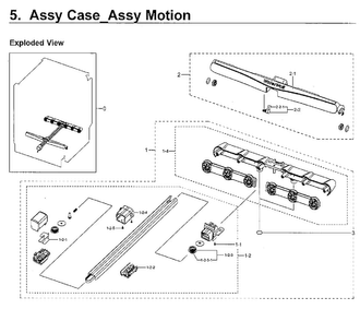 Motion Case Diagram and Parts List for DW80J7550UG AA-0002 Samsung Dishwasher