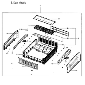 Dual Module Diagram and Parts List for DVG55M9600V A3-0000 Samsung Dryer