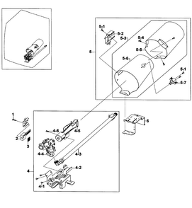 Heater Assy Diagram and Parts List for DV520AGP XAA-0004 Samsung Dryer