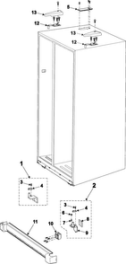 Part Location Diagram of DA63-02004D Samsung COVER-LEG FRONT;AD,PP,NO