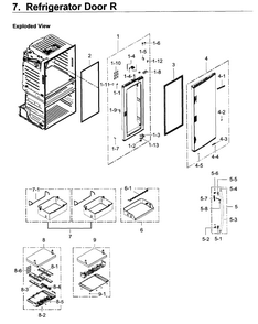 Fridge Door R Diagram and Parts List for RF28JBEDBSR AA-0003 Samsung Refrigerator