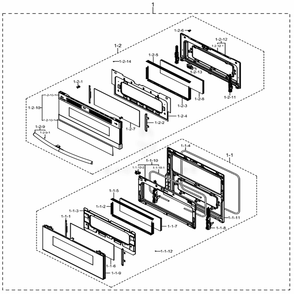 Part Location Diagram of DG94-01138C Samsung Main Door Assembly