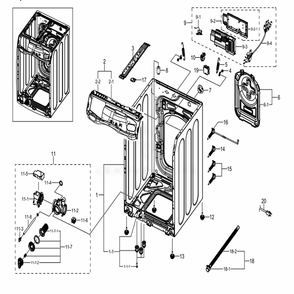 Part Location Diagram of DC64-02914A Samsung Handle-Filter Up yukon-2k,pom,