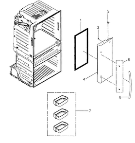 Right Door Diagram and Parts List for RF4267HARS XAA-0000 Samsung Refrigerator