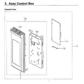 Control Diagram and Parts List for ME21K6000AS AA-01 Samsung Microwave Oven Combo
