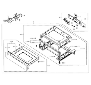 Drawer Assy Diagram and Parts List for NX583G0VBBB AA-0000 Samsung Range