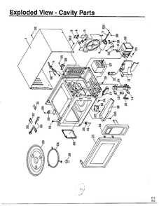 Cavity Parts/standard Parts Diagram and Parts List for MW3540T XAA Samsung Microwave