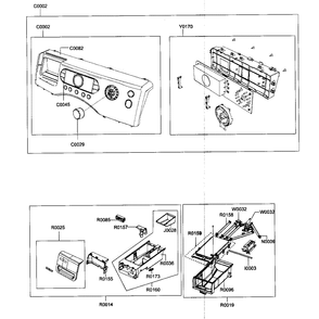 Control Diagram and Parts List for WF337AAW XAA-00 Samsung Washer