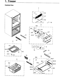 Freezer Diagram and Parts List for RF22KREDBSR AA-0002 Samsung Refrigerator