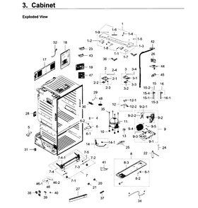 Cabinet Diagram and Parts List for RF23HCEDBSR AA-0011 Samsung Refrigerator
