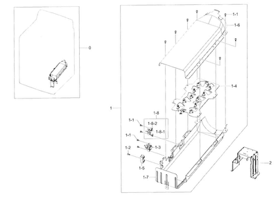 Duct & Burner Diagram and Parts List for DV48J7700EW A2-0000 Samsung Dryer