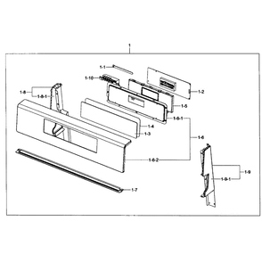 Control Panel Diagram and Parts List for FX510BGS XAA-01 Samsung Range