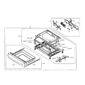 Drawer Diagram and Parts List for NX58F5700WS AA-01 Samsung Range