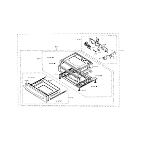 Drawer Diagram and Parts List for NX583G0VBBB AA-01 Samsung Range