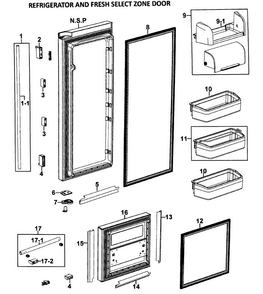 Part Location Diagram of DA97-03124M Samsung Assembly-HANDLE BAR,CR;NEXT,