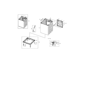 Frame Diagram and Parts List for WA50K8600AV AA-00 Samsung Washer